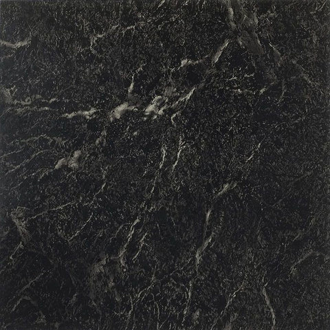 Traditional Elegance Madison Black with White Vein Marble 12x12 Self Adhesive Vinyl Floor Tile - 20 Tiles/20 sq. ft.