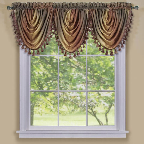 Traditional Elegance Ombre Waterfall Valance - Autumn