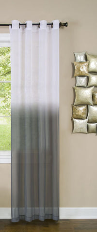 Traditional Elegance Essentia Window Curtain Panel - 52x84 - Charcoal