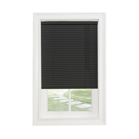 Traditional Elegance Cordless Sunrise 1" Light Filtering Mini Blind 35x64 - Black