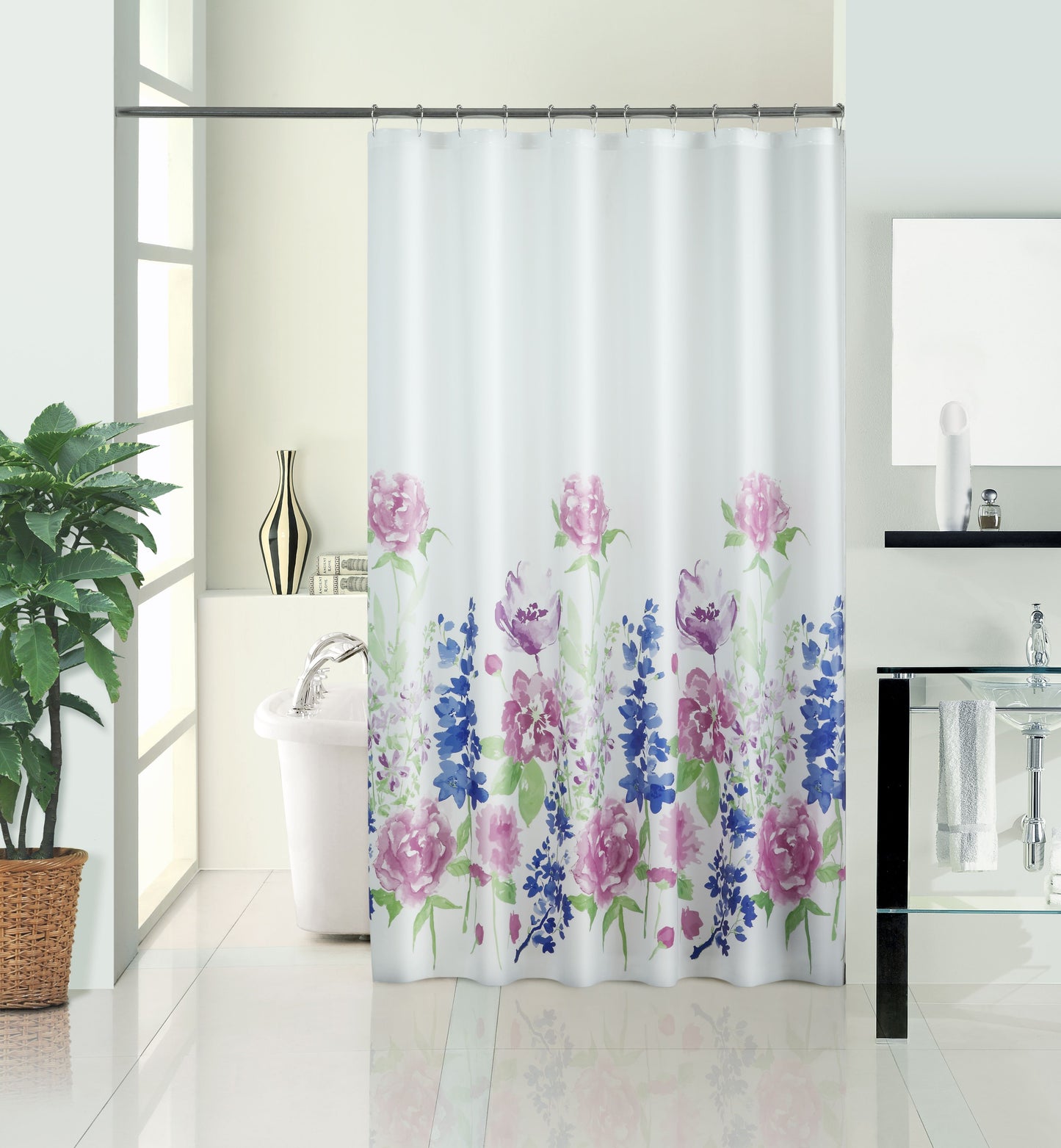 Royal Bath Summer Meadow PEVA Non-Toxic Shower Curtain (71" x 74")