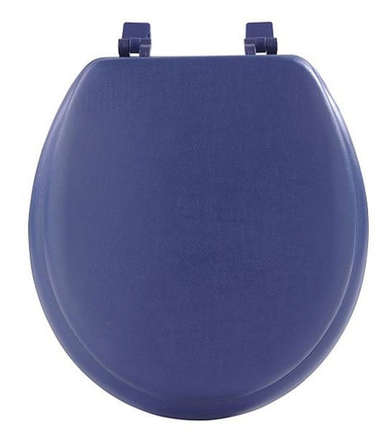 Traditional Elegance Elite 17 Inch Soft Standard Vinyl Toilet Seat - Navy