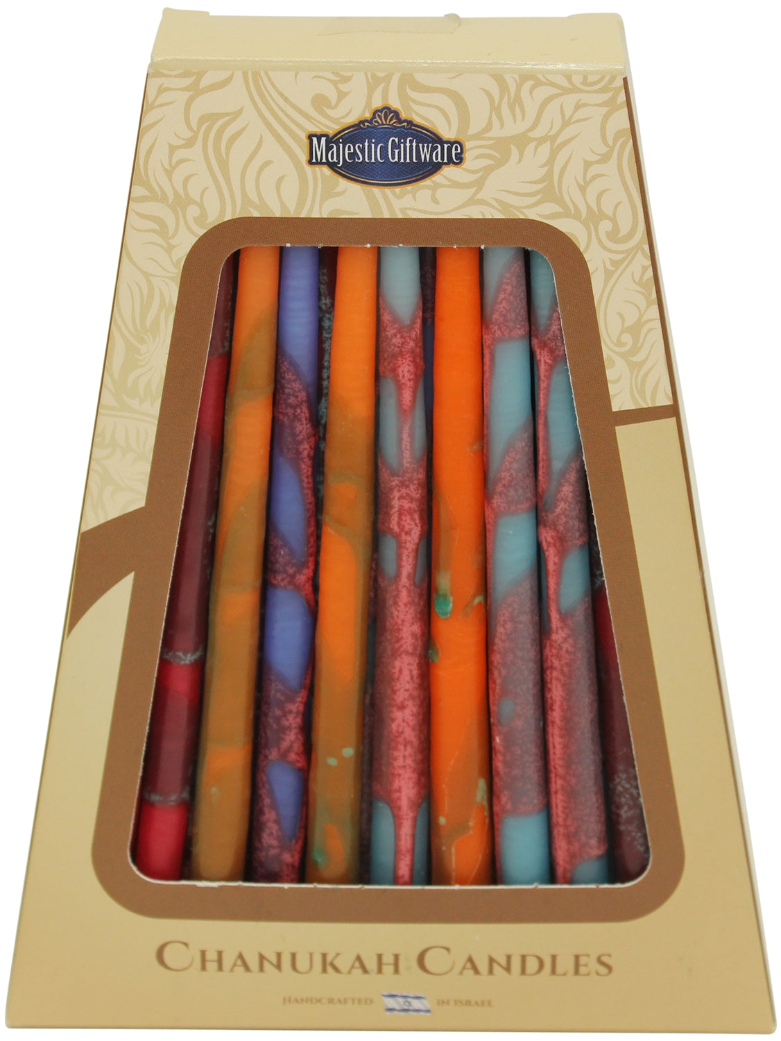 Ben&Jonah Safed Chanukah Candles - 45 Pack - Assorted Colors - 6"