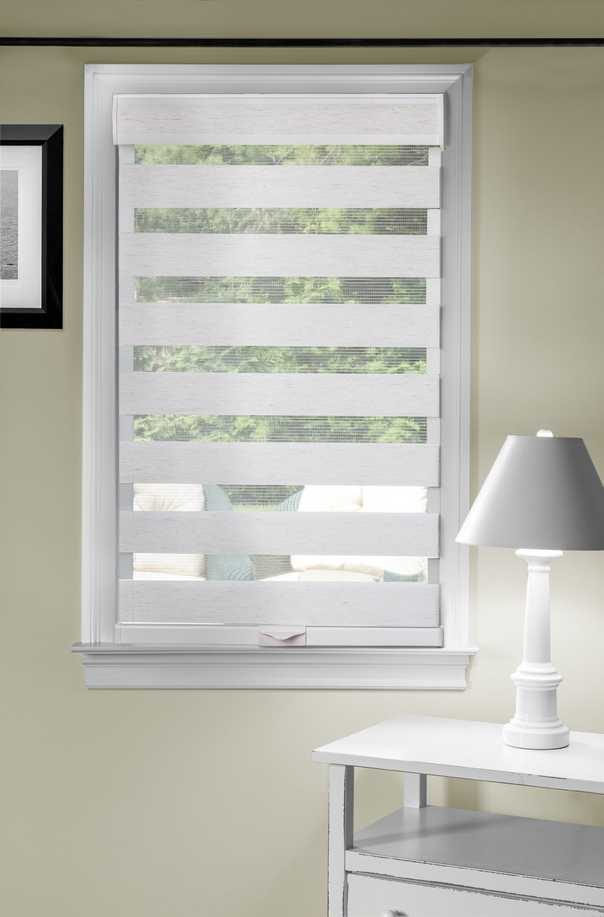 Traditional Elegance Cordless Sublime Sheer Double Layered  Shade 34x72 - Linen
