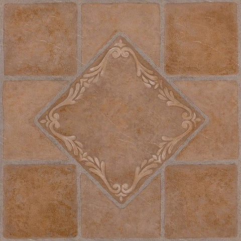 Traditional Elegance Madison South West Ceramic 12x12 Self Adhesive Vinyl Floor Tile - 20 Tiles/20 sq. ft.