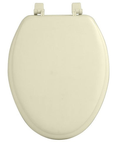 Traditional Elegance Elite 19 Inch Soft Elongated Vinyl Toilet Seat - Bone