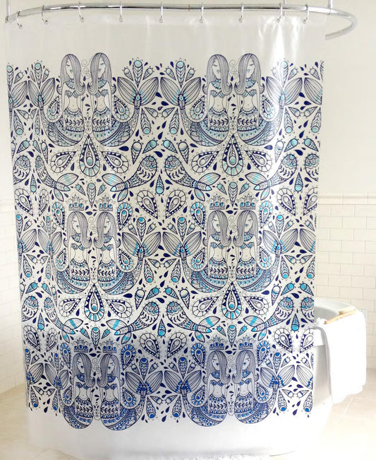 Royal Bath Mermaid Glam PEVA Non-Toxic Shower Curtain (70" x 72")