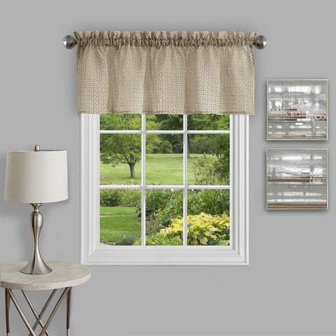 Traditional Elegance Summit Window Curtain Valance - 58 x 14 - Tan