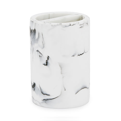 Royal Bath Contempo Ink Whisper Injected Resin Toothbrush Holder ( 4.13"L x 2.05"W x 4.72"H)