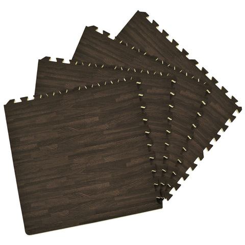 Traditional Elegance Interlocking Foam 24x24 Anti Fatigue Floor Tiles 4 tiles/16 Sq. Ft. - Charcoal