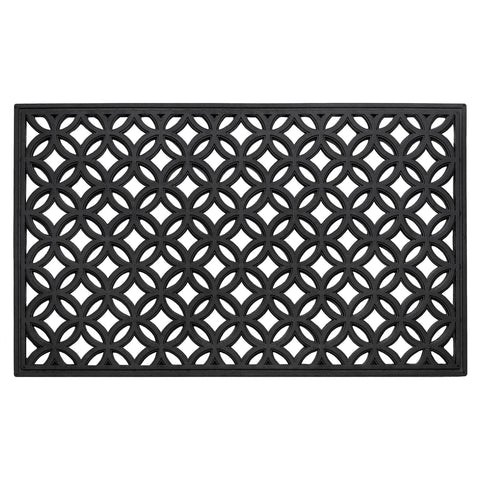 Traditional Elegance Wrought Iron Rubber Mat 18x30 - Diamond