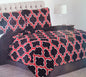 Comfortable Elegance Black Jack Queen Size Reversible 3-Piece Quilt Set: 1 Quilt (86" x 86") and 2 Pillow Shams (20" x 26")