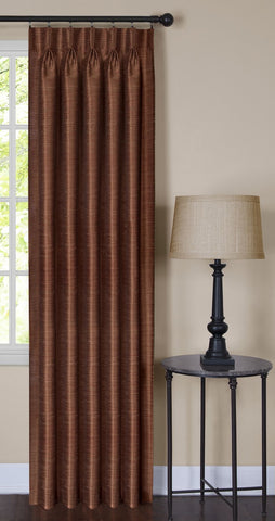 Traditional Elegance Eclipse Pinch Pleat Window Curtain Panel - 34x84 - Spice