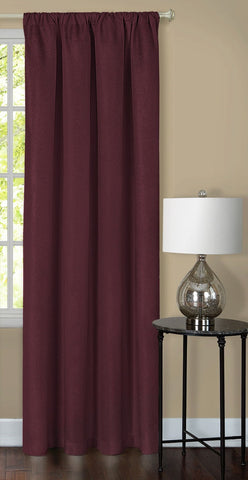 Traditional Elegance Melody Blackout Window Curtain Panel  - 52x84 - Burgundy