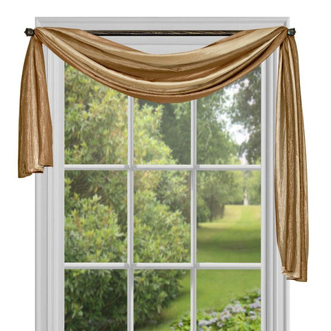 Traditional Elegance Ombre Window Curtain Scarf 50x144 - Sandstone