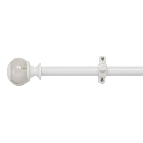 Traditional Elegance Decorative Rod & Finial Luna White 28-48