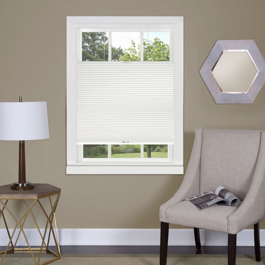 Traditional Elegance Top Down-Bottom Up Cordless Honeycomb Cellular Shade 29x64 White