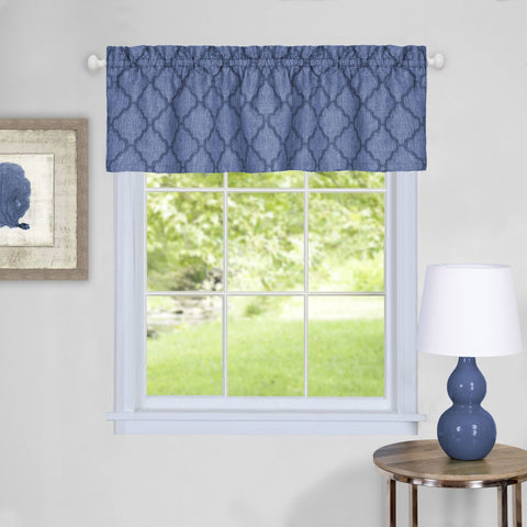 Traditional Elegance Viola Window Curtain Valance - 58x14 - Blue