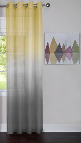 Traditional Elegance Spectrum - Single Grommet Window Curtain Panel - 52x84 Grey