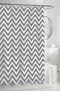 Royal Bath 100% Cotton Shower Curtain (72" x 72") Grey/White Chevron