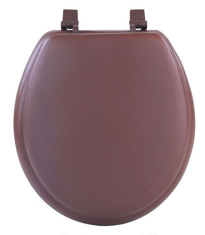 Traditional Elegance Elite 17 Inch Soft Standard Vinyl Toilet Seat - Chocolate