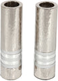 Ben and Jonah Sabbath/Shabbos Cylinder Shaped Hammered Candlesticks - Silver