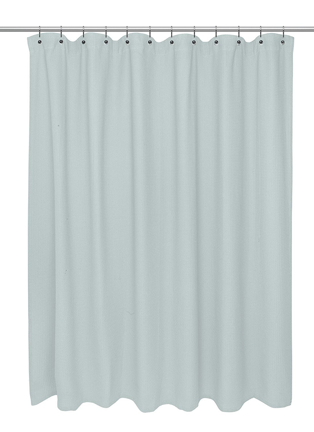 Park Avenue Deluxe Collection Park Avenue Deluxe Collection Standard Size 100% Cotton Waffle Weave Shower Curtain spa blue.