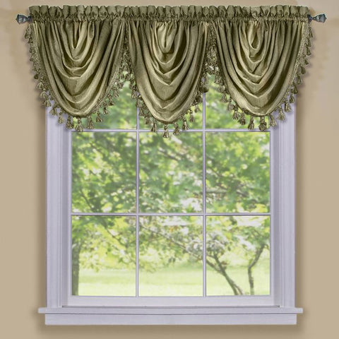 Traditional Elegance Ombre Waterfall Valance - Sage