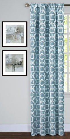 Traditional Elegance Lara Window Curtain Panel - 54x63 - Mist