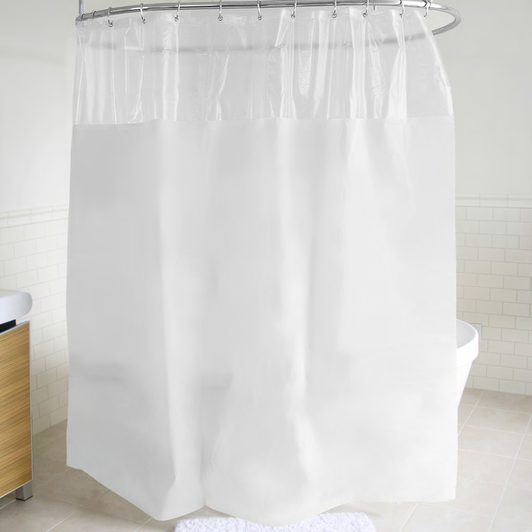 Royal Bath PEVA Non-Toxic Peekaboo Window Shower Curtain (70" x 72") - White