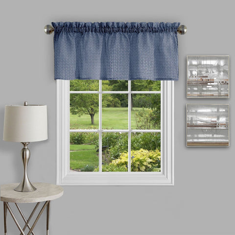 Traditional Elegance Summit Window Curtain Valance - 58 x 14 - Navy