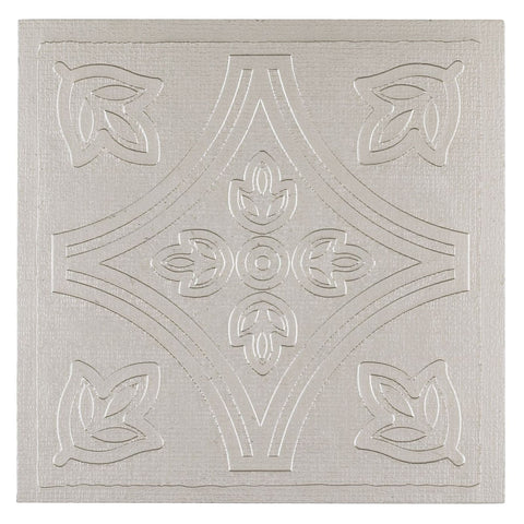 Traditional Elegance Silver 4x4 Self Adhesive Vinyl Wall Tile - 27 Tiles/3 sq. Ft.