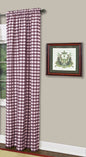 Traditional Elegance Buffalo Check Window Curtain Panel - 42x63 - Burgundy