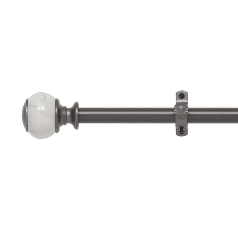 Traditional Elegance Decorative Rod & Finial Luna Grey 28-48