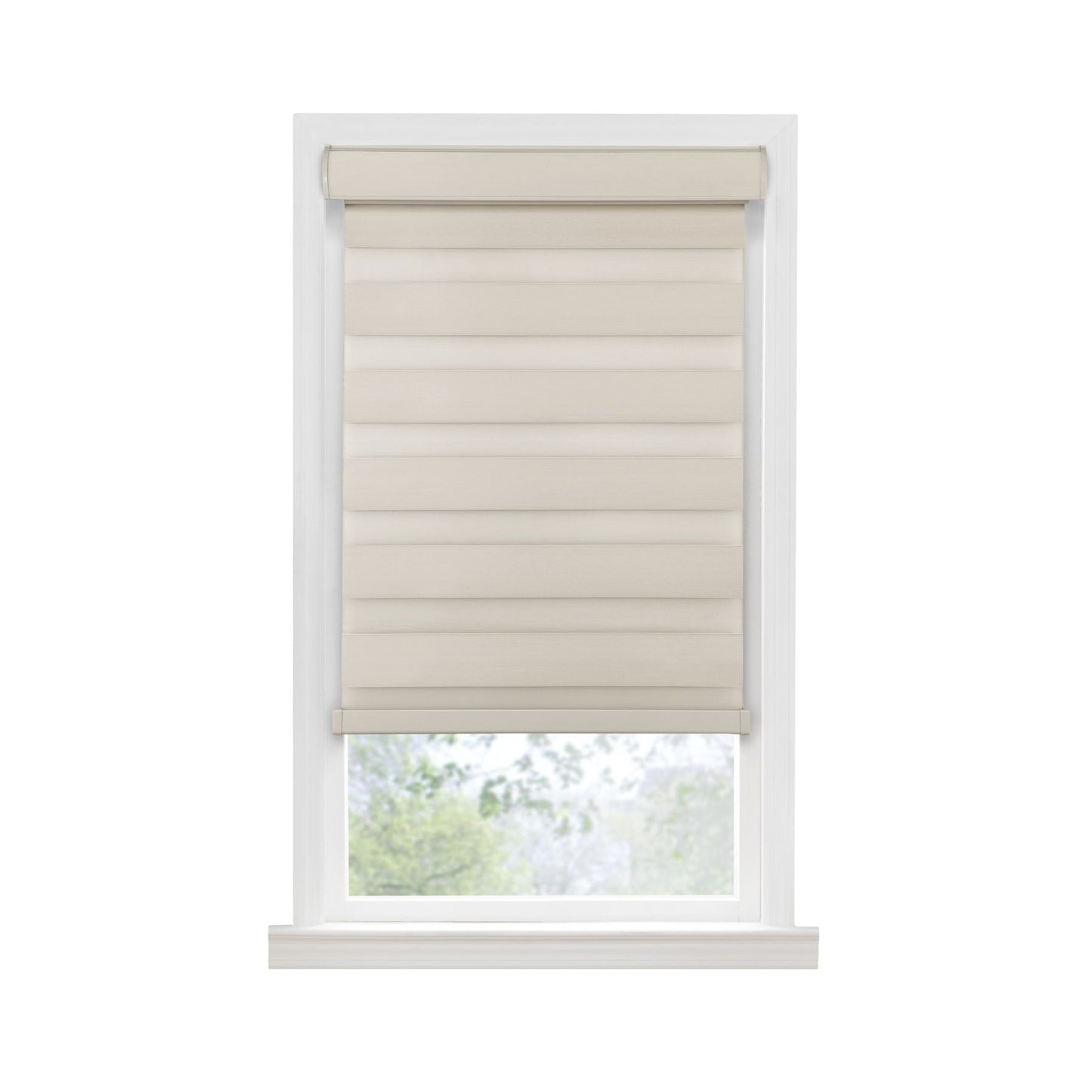 Traditional Elegance Cordless Sublime Room Darkening Double Layered Shade 43x72 - Tan