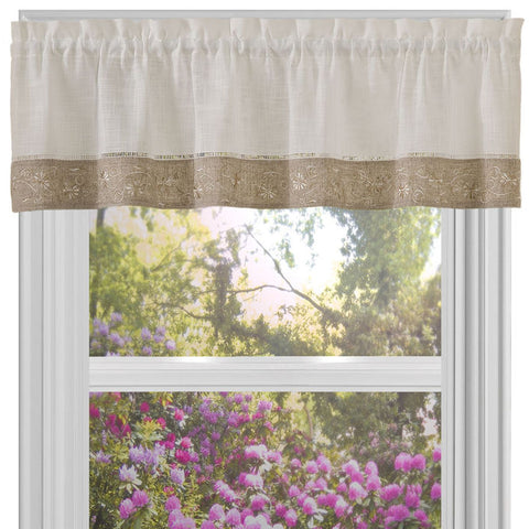 Traditional Elegance Oakwood 58x14 Window Curtain Valance - Natural