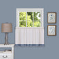 Traditional Elegance Provincial 58x36 Window Curtain Tier Pair - Blue