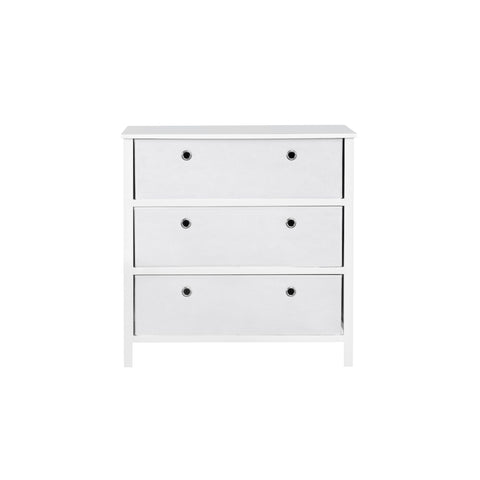 Traditional Elegance EZhome Foldable Furniture 3 Drawer Single Dresser 31” x 31” x 19” - White
