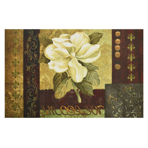 Traditional Elegance Magnolia Welcome Outdoor Rubber Entrance Mat 18 in. x 30 in.