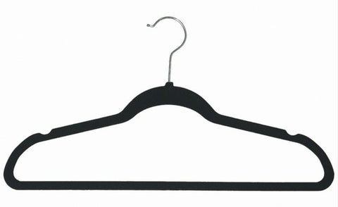 Traditional Elegance Velvet Anti-Slip Hangers - Black