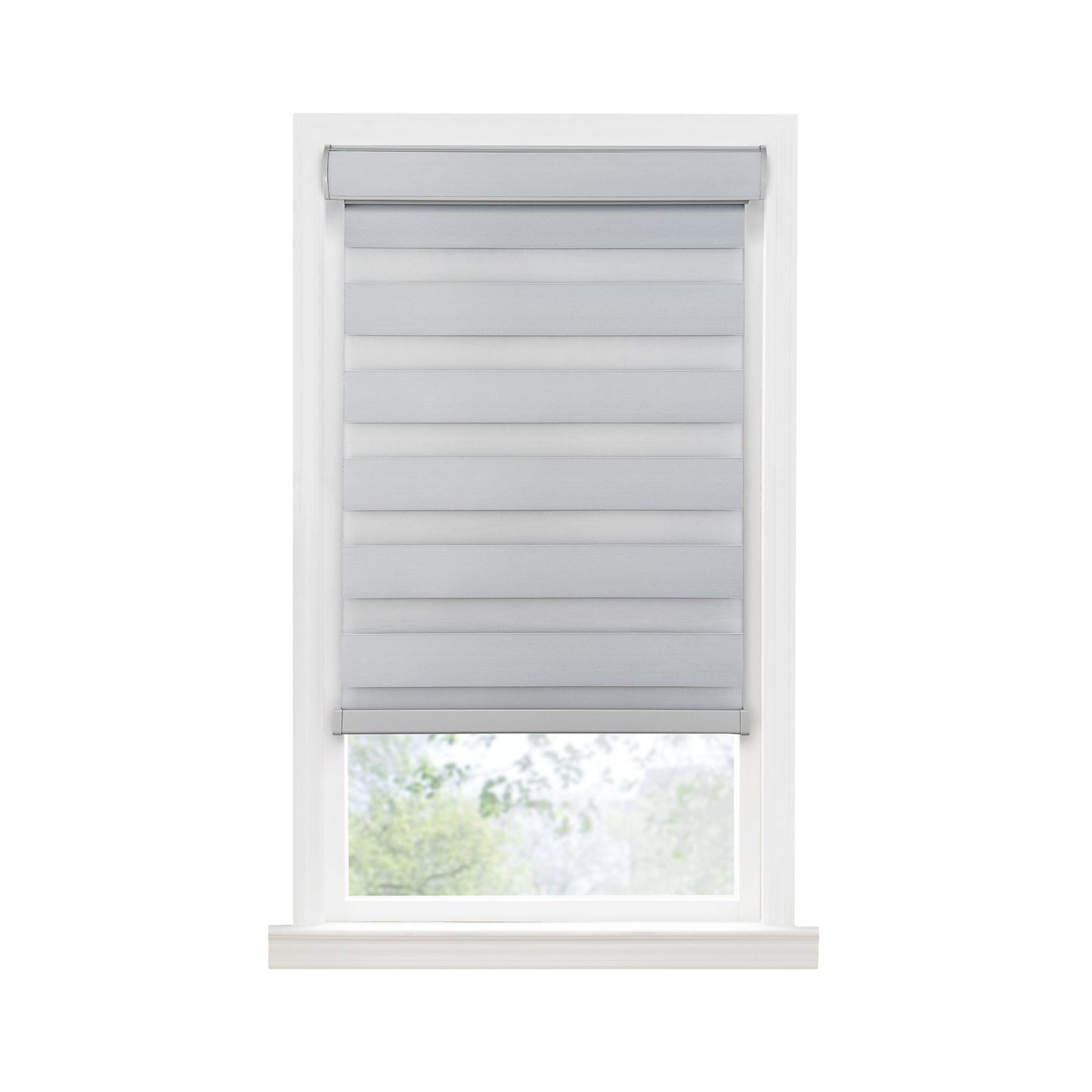 Traditional Elegance Cordless Sublime Room Darkening Double Layered Shade 29x72 - Oyster
