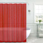 Royal Bath Metallic Daisy Embroidered Sheer Fabric Shower Curtain (70" x 72") with Roller Hooks - Red/Silver