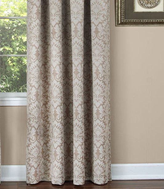 Traditional Elegance Sally Window Curtain Panel 52x63 - Tan