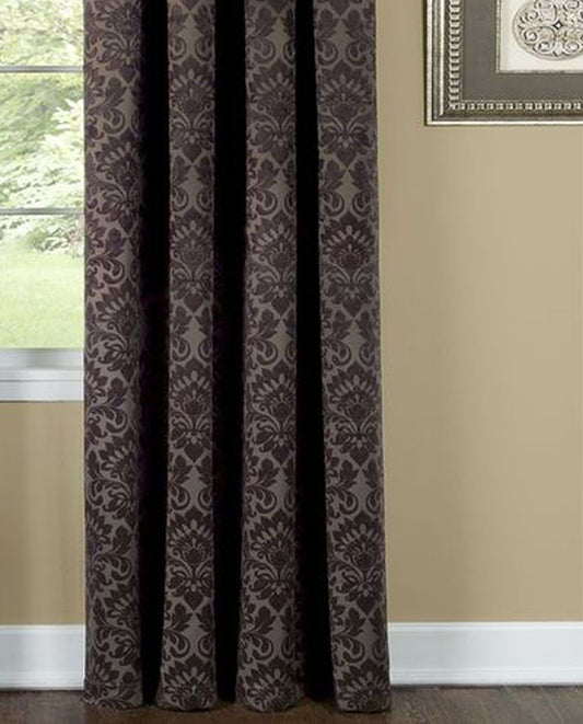 Traditional Elegance Sally Window Curtain Panel 52x84 - Brown