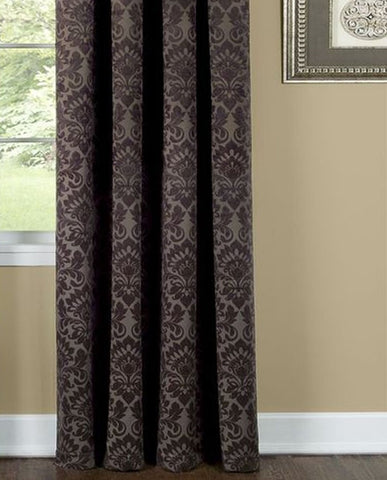 Traditional Elegance Sally Window Curtain Panel 52x63 - Brown