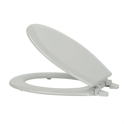 Traditional Elegance Elite 17 Inch Standard Wood Toilet Seat - Silver