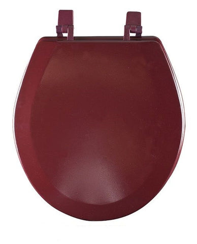 Traditional Elegance Elite 17 Inch Standard Wood Toilet Seat - Burgundy