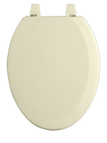 Traditional Elegance Elite 19 Inch Elongated Wood Toilet Seat - Bone