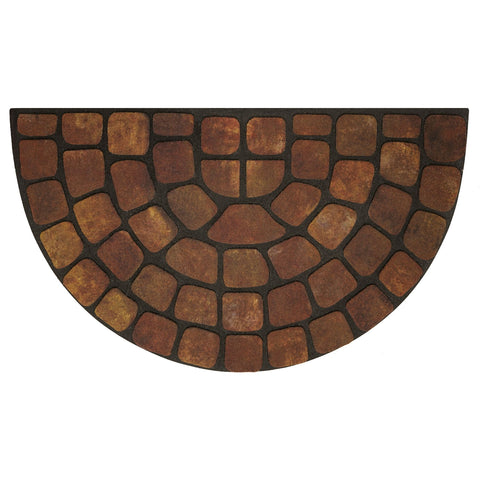 Traditional Elegance Raised Rubber Mat Beige Stone Slice 18x30