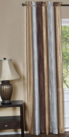 Traditional Elegance Ombre Window Curtain Panel 50x63 - Chocolate